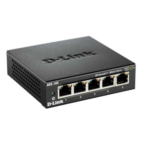 Switch No Gestionable D-link Dgs-105 5p Giga Carcasa Metal Igmp Snooping (iptv) Sobremesa No Rack   