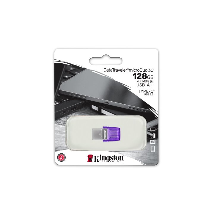 Memoria Usb Kingston Datatraveler Microduo 3c - Dtduo3cg3 128gb 
