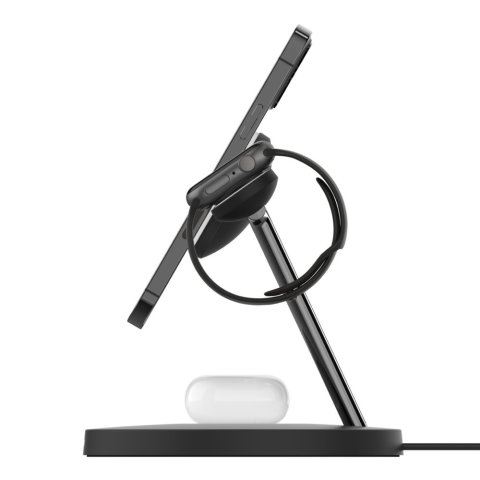 Base De Carga Powerhouse Belkin Wiz017vfbk Apple Watch, Iphone Magsafe 15w & Airpods Color Negro
