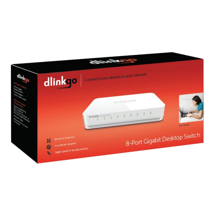 Switch No Gestionable D-link Go-sw-8g 8p Giga Sobremesa No Rack                                     