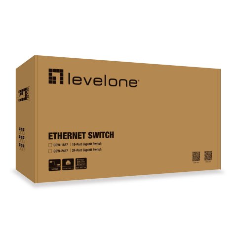 Switch Level One No Gestion 24 Puertos 10 100 1000 Carcasa Metalica