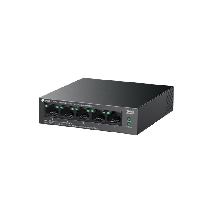 Switch No Gestionable Tp-link Ls105gp Litewave 5p Giga Sobremesa Carcas De Metal 4p Poe+
