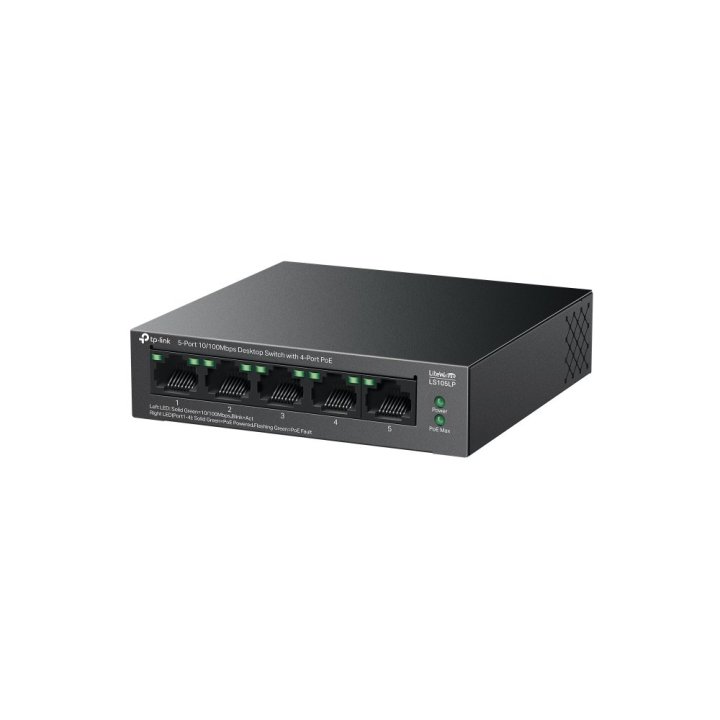 Switch No Gestionable Tp-link Ls105lp Litewave 5p 10 100 4p Poe+ Sobremesa Carcasa Metal No Rack