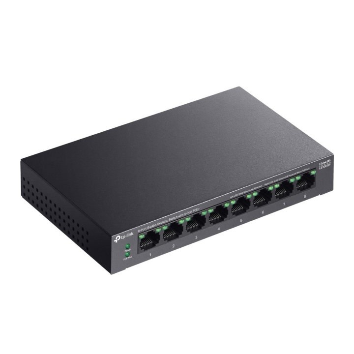 Switch No Gestionable Tp-link Ls108gp Litewave 8p Giga Sobremesa Carcas De Metal 8p Poe+