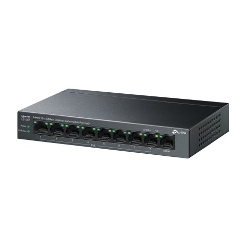 Switch No Gestionable Tp-link Ls109p Litewave 8p 10 100 Poe+ Sobremesa Carcasa Metal No Rack
