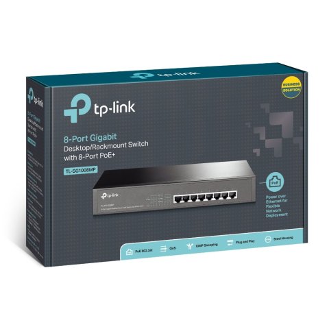 Switch No Gestionable Tp-link Sg1008mp 8p Giga Poe+ Carcasa Metalica Rack