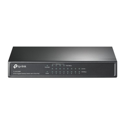 Switch No Gestionable Tp-link Sg1008p 8p Giga Carcasa Metalica No Rack Con 4p Poe