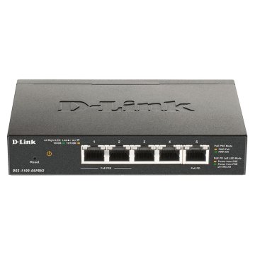 Switch Semigestionable D-link Dgs-1100-05pdv2 5p Giga 2p Poe (18w) 1xpd Port Para Poe Passthrough No Rack