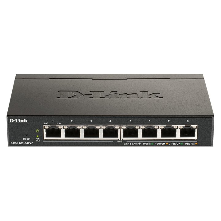Switch Semigestionable D-link Dgs-1100-08pv2 e 8p Giga Poe (64w) No Rack