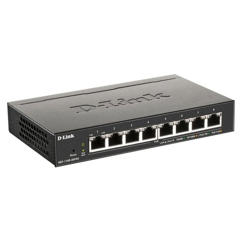 Switch Semigestionable D-link Dgs-1100-08pv2 e 8p Giga Poe (64w) No Rack