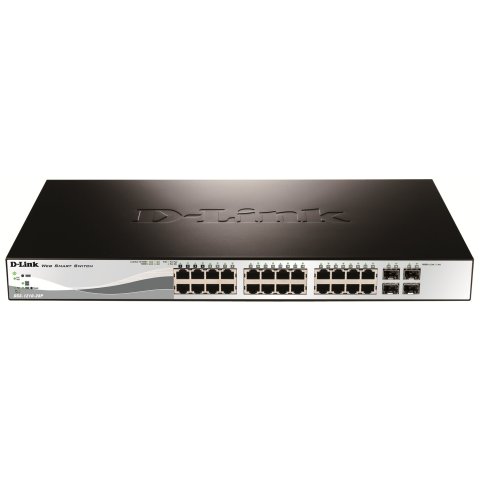 Switch Semigestionable D-link Dgs-1210-28p e 24p Giga (24p Poe 193w) + 4p Giga Combo Rack
