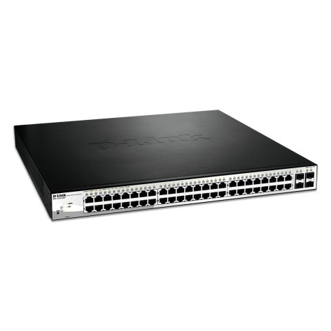 Switch Semigestionable D-link Dgs-1210-52mp e 48p Giga Poe (370w) + 4p Giga Combo Rack