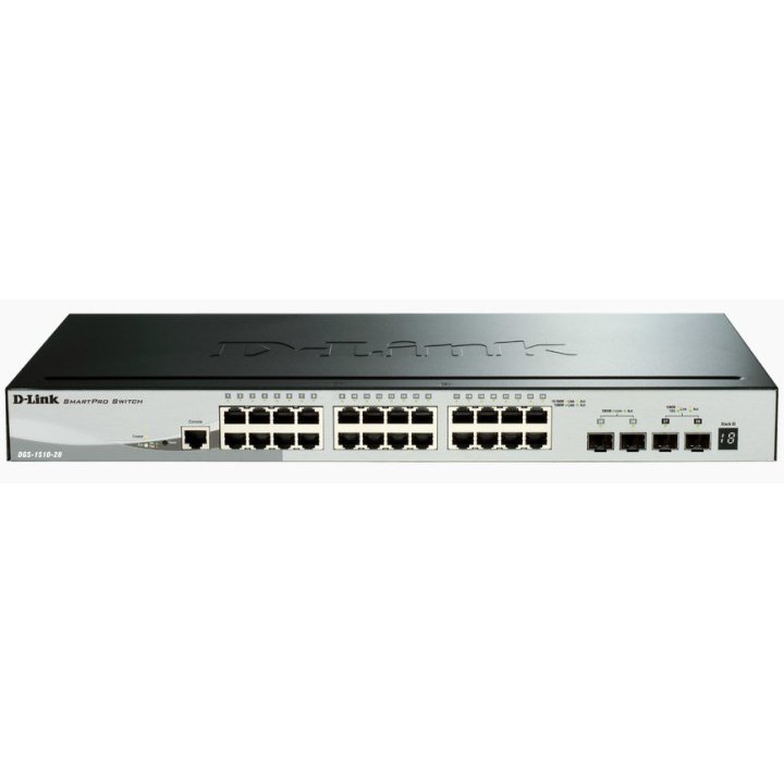 Switch Semigestionable D-link Stackable Dgs-1510-28x e 24p Giga + 4p 10g Sfp+