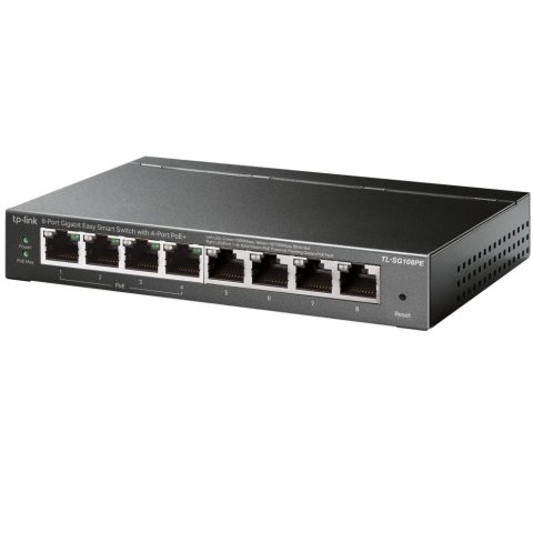 Switch Semigestionable Tp-link Sg108pe 8p Giga Alimentacion Poe 55w Carcasa Metalica