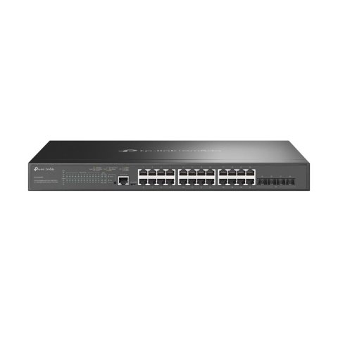 Switch Semigestionable Jetstream Tp-link Sg3428xmp 28p Gigabit De Los Cuales 24p Gigabit Poe+ (384w) Y 4p 10ge Sfp+