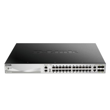 Switch Gestionable L3 D-link Stackable Dgs-3130-30ps si 24p Poe (370w) Giga + 2p 10g + 4p 10g Sfp+ 2