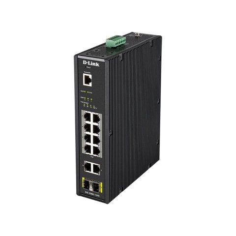 Switch Industrial D-link Dis-200g-12ps 8p Poe + 2p Giga Y 2p Sfp   Carril Din Vlan Qos Igmp