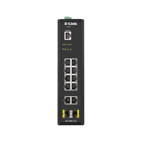 Switch Industrial D-link Dis-200g-12s 10p Giga Y 2p Sfp Carril Din Vlan Qos Igmp