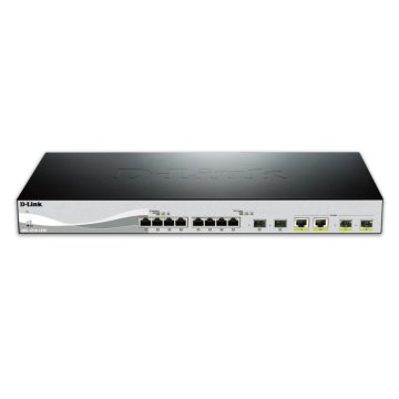 Switch Gestionable L2 D-link Dxs-1210-10tc 8-port 10gbase-t, 2-port Sfp+, 2-port 10gbase-t sfp+ Combo Multi-gigabit 2