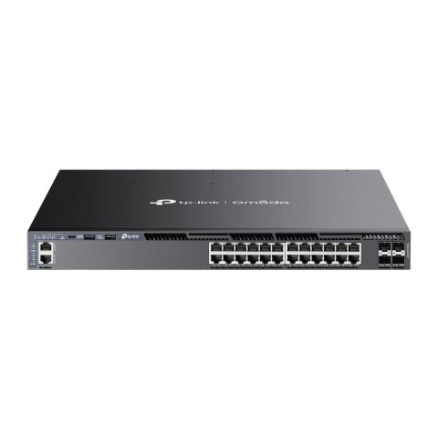 Switch Gestionable L3 Tp-link Sg6428xhp 24p Gigabit Poe+ Con 4 Slots Sfp+ 10g Puerto De Consola Rj45 usb-c Rack 1u 19"