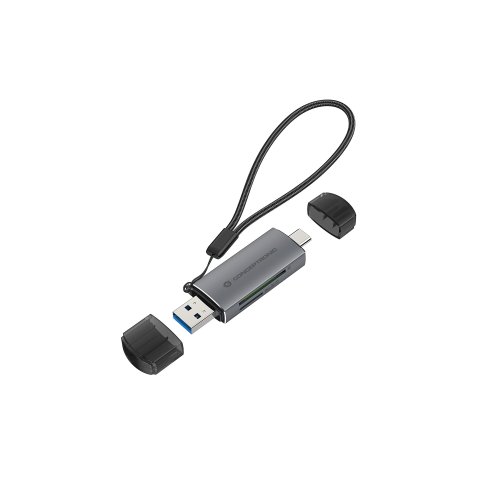 Card Reader Externo Concentronic Bian05g Usb-c Y Usb-a Compatible Con Sd, Sdhc, Sdxc, Micro Sd t-flash, Micro Sdhc, Micro Sdx