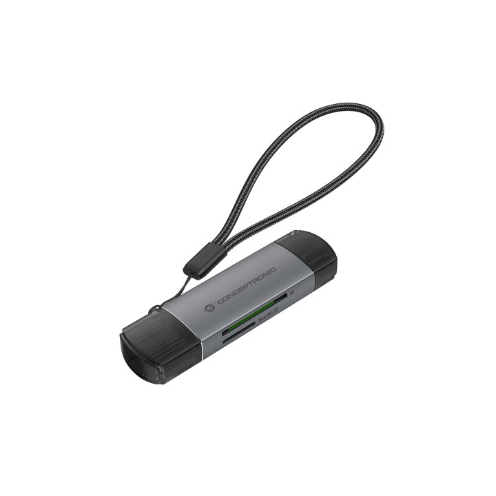 Card Reader Externo Concentronic Bian05g Usb-c Y Usb-a Compatible Con Sd, Sdhc, Sdxc, Micro Sd t-flash, Micro Sdhc, Micro Sdx