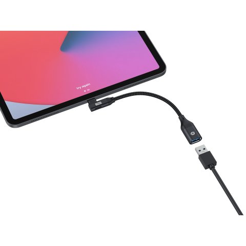 Adaptador Usb-c Conceptronic Abby19b A 1xusb-a 3.2 10 Gbps Hembra Otg Angulo De 90º