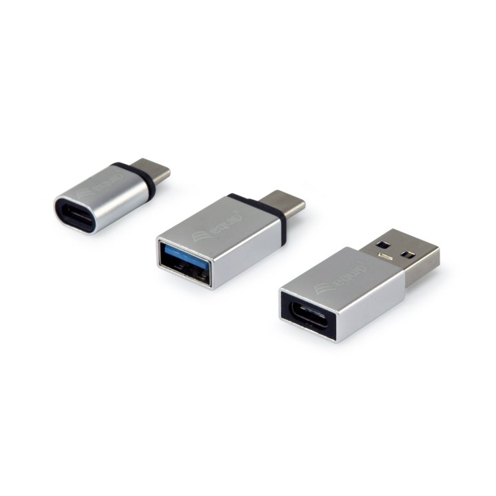 Pack Adaptadores Usb-c Otg Usb-c Macho A Usb-a   Microusb Hembra Y Usb-a Macho A Usb-c Hembra