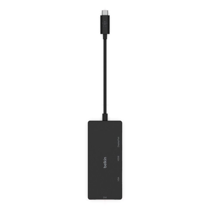 Adaptador Usb-c Belkin Avc003btbk A 1xhdmi 1xvga 1xdisplayport 1xdvi 4k 2k A 60 Hz