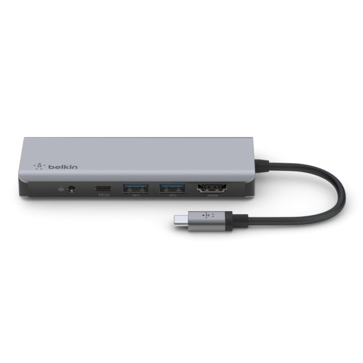 Docking Usb-c Belkin Avc009btsgy A 1xusb-c Pd 3.0 2xusb-a 3.0 1x Jack 3.5 1xlector Sd 1xlector Microsd 1xhdmi 4k Carga 100w