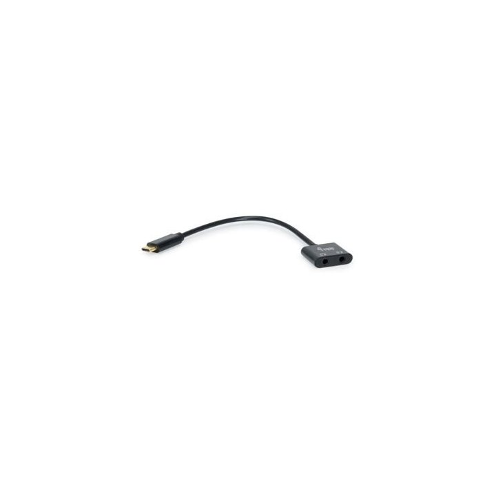 Adaptador Usb-c Equip A Audio Dac 2 Jack 3.5mm Hembra Para Auricular Y Microfono