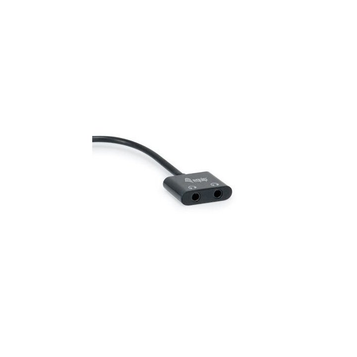 Adaptador Usb-c Equip A Audio Dac 2 Jack 3.5mm Hembra Para Auricular Y Microfono