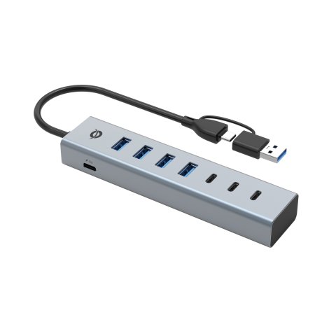 Hub Usb 3.0 Conceptronic Hubbies20gp 7 Puertos Usb-c A 3xusb-c 4xusb-a Con Alimentador