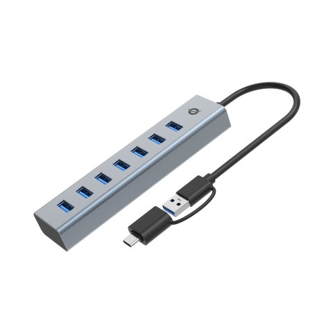 Hub Usb 3.0 Conceptronic Hubbies21gp 7 Puertos  Usb-c A  7xusb-a Con Alimentador
