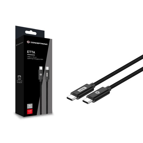 Cable Usb-c Macho A Usb-c Macho 2m Conceptronic Pd 3.1 240w 48v 5a  480mbps E-mark