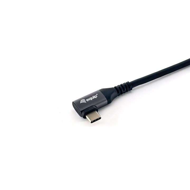 Cable Usb-c Macho - Usb-c Macho Acodado 90º 2 Metro Equip 5a 100w 480mbps