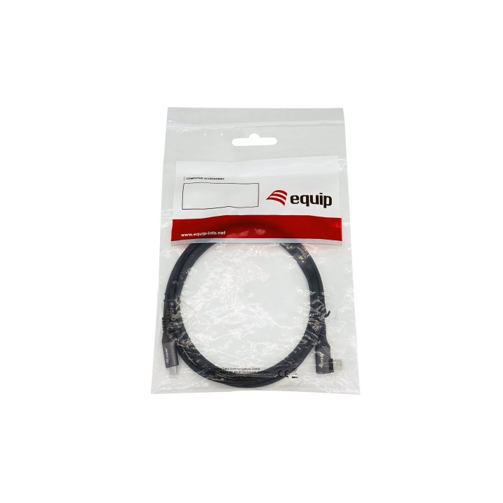 Cable Usb-c Macho - Usb-c Macho Acodado 90º 2 Metro Equip 5a 100w 480mbps