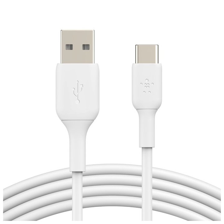 Cable Belkin Cab001bt1mwh2pk Usb-c A Usb-a Boos Charge™ 1m Color Blanco Pack 2 Unidades