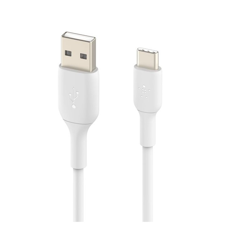 Cable Belkin Cab001bt1mwh2pk Usb-c A Usb-a Boos Charge™ 1m Color Blanco Pack 2 Unidades
