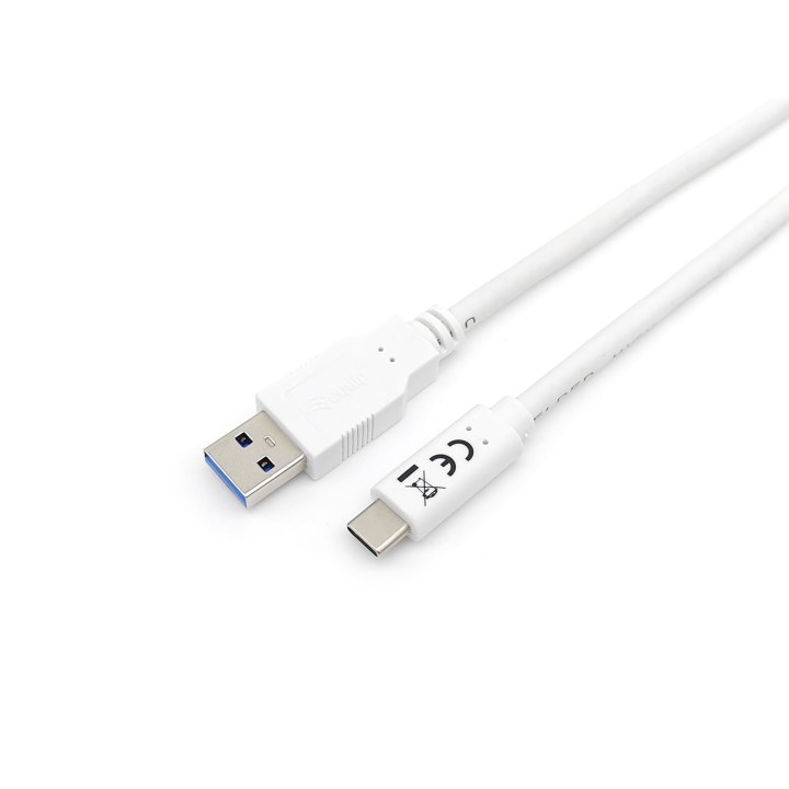 Cable Usb-a Macho Usb-c Macho Usb 3.2 2m Transferencia 5g 3a Color Blanco
