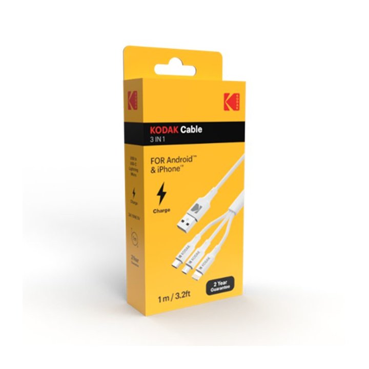 Kodak Cable Usb (lightning   Usb-c  Micro-usb)
