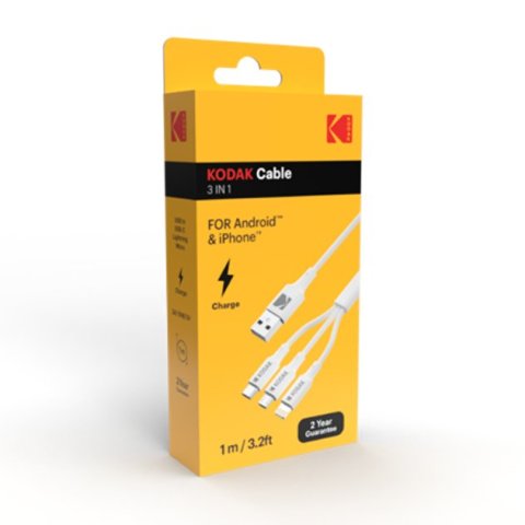 Kodak Cable Usb (lightning   Usb-c  Micro-usb)