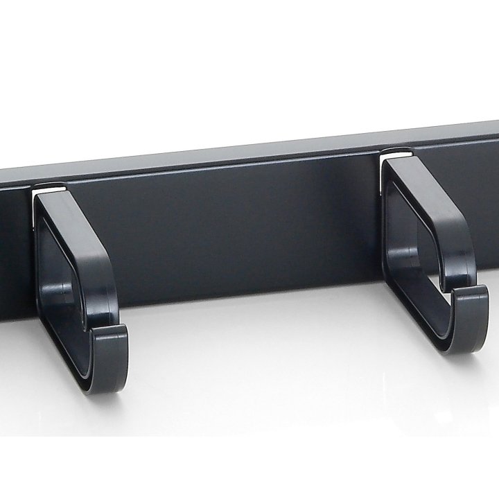 Panel Organizador De Cables Color Negro 1u Para Armario Rack 1 Ud