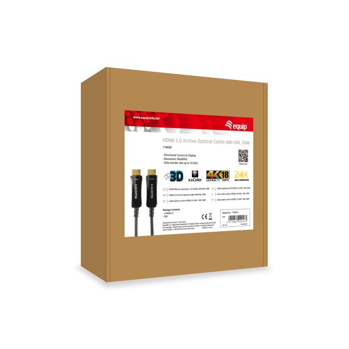 Cable Hdmi Activo Optico Equip Hdmi 2.0 4k 30m