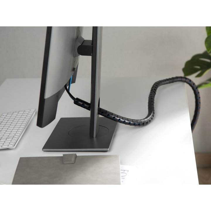 Organizador De Cables En Espiral Equip 650868 Con Clip 2.5 Metros Color Negro