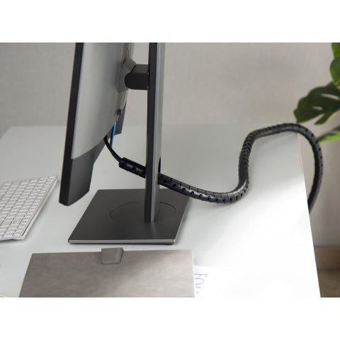 Organizador De Cables En Espiral Equip 650867 Con Clip 1 Metro Color Negro