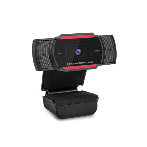 Webcam Fhd Conceptronic Amdis04 1080p Usb Foco Fijo 3.6mm 30 Fps Angulo Vision 65º Microfono Integrado