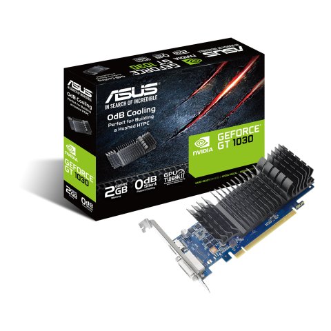 Vga Asus Gt1030-sl-2g-brk (perfil Bajo) Hdmi Dvi 1920x1200 Clock   1506 Mhz Memory 6008 Mhz 64bit, Sin Ventilador
