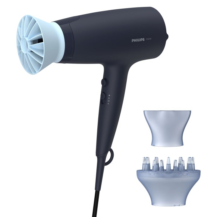 Secador De Pelo Philips Bhd360 20 Serie 3000 Con Thermoprotec 2100w 6 Posiciones Cuidado Ionicocolor Negro