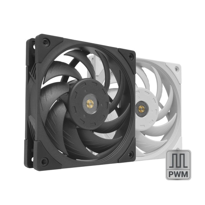 Ventilador Interno Mars Gaming Mfnc Black 12x12cm Rodamiento Fdb De Cobre Hiperbalanceado Ultrasilencioso Conexion Pwm